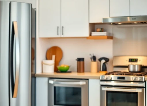 Showcasing affordable kitchen appliances in a stylish kitchen setting with natural light.