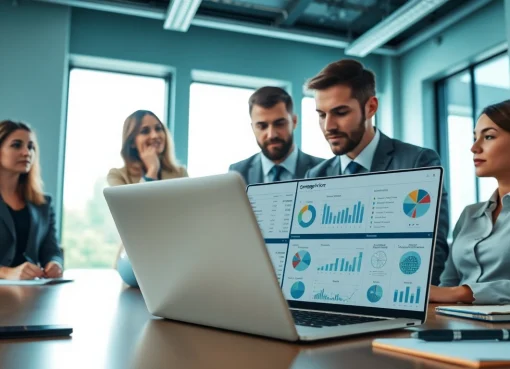 Analyzing competitor pricing strategies using data-rich insights on a laptop.
