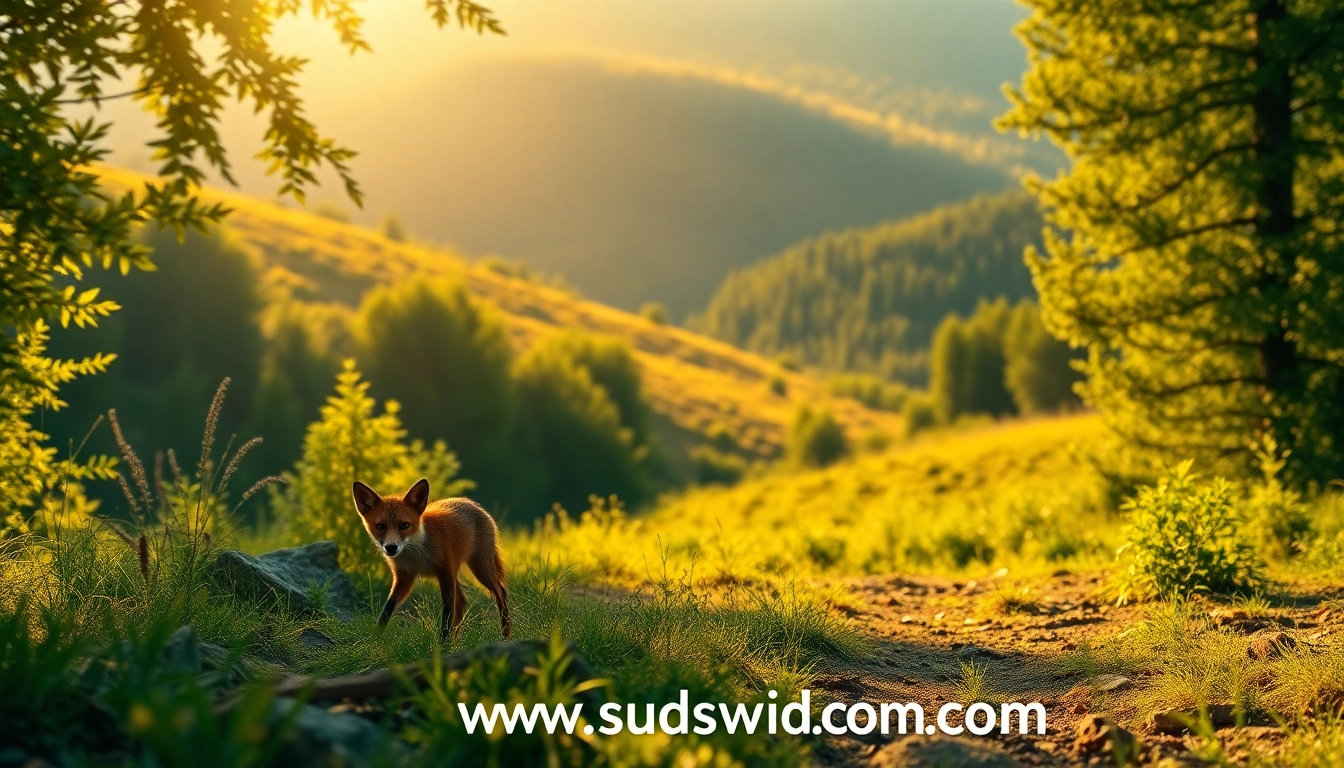 Visit www.sudswild.com to see a curious animal exploring a vibrant wild landscape.