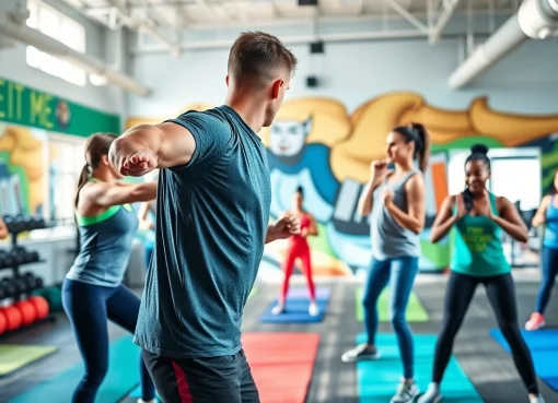 Join the best gym in Jersey City for an energetic group workout led by a professional trainer.