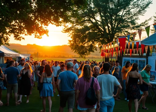 Experience vibrant wildfire events with joyful participants engaging in outdoor activities.