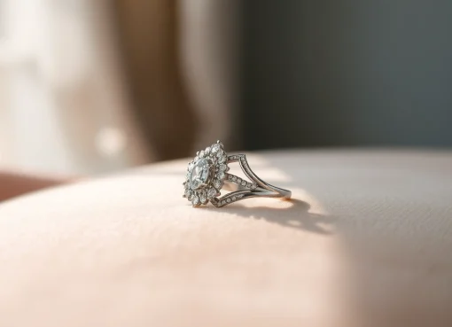Showcasing elegant silver jewelry with intricate details and a luxurious design.