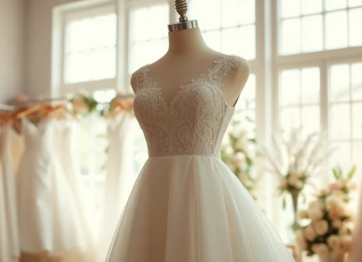 Explore stunning reception wedding dresses featuring intricate designs and delicate details.