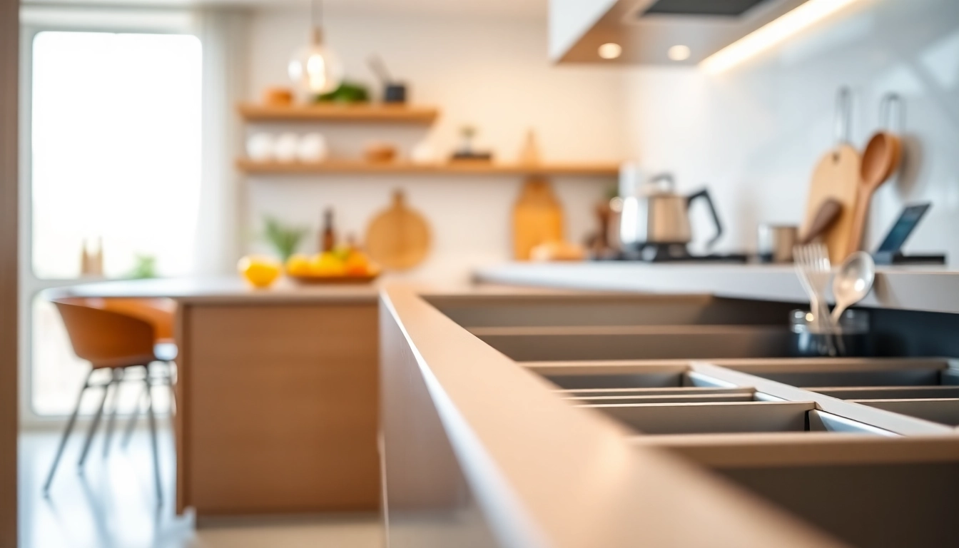 Showcasing the Metal Drawer System in a stylish kitchen, highlighting its smooth operation and modern design.