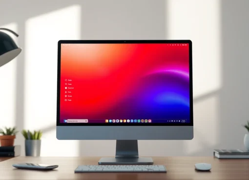 Utilize quickq官网's features on a modern digital workspace monitor showcasing productivity tools.