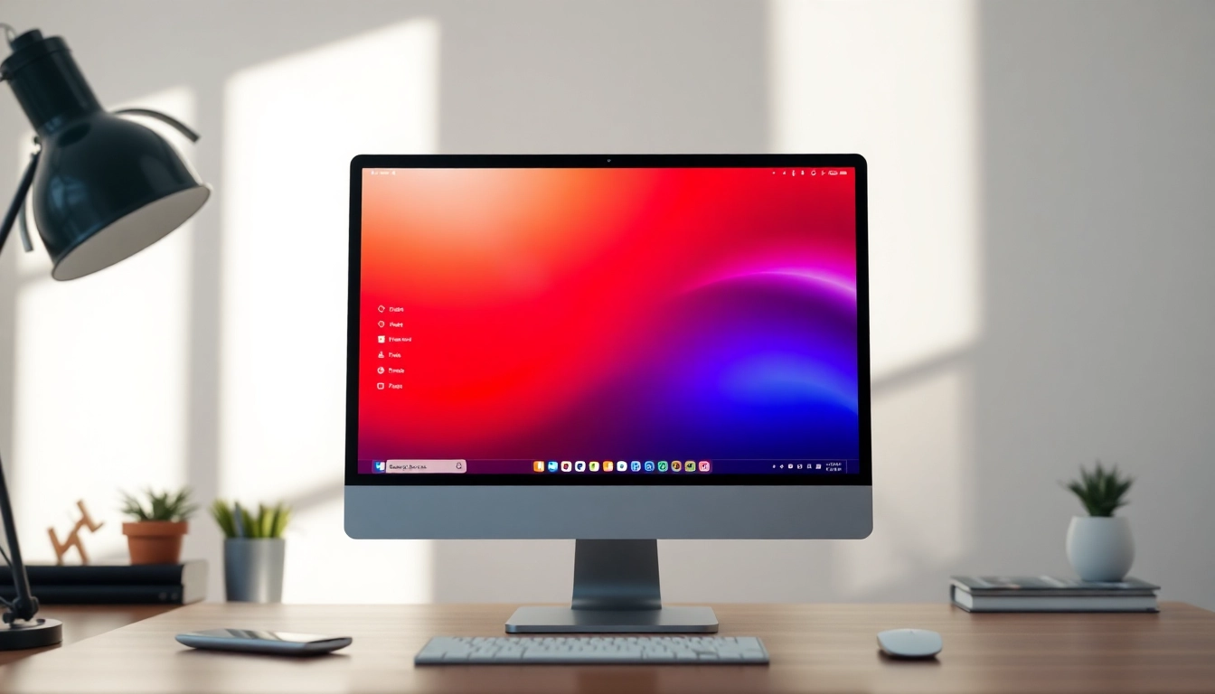 Utilize quickq官网's features on a modern digital workspace monitor showcasing productivity tools.