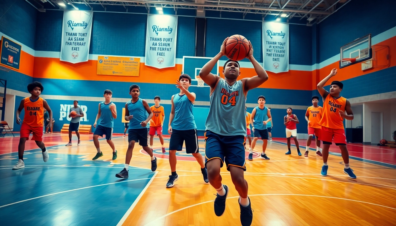 Engaged young athletes at Takeover Basketball Academy practicing skills on the court.