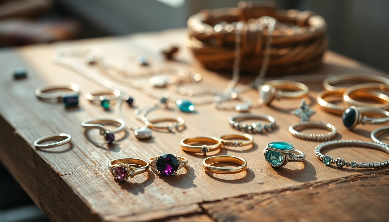 Showcase of the best jewelry pieces featuring elegant rings and necklaces on display.