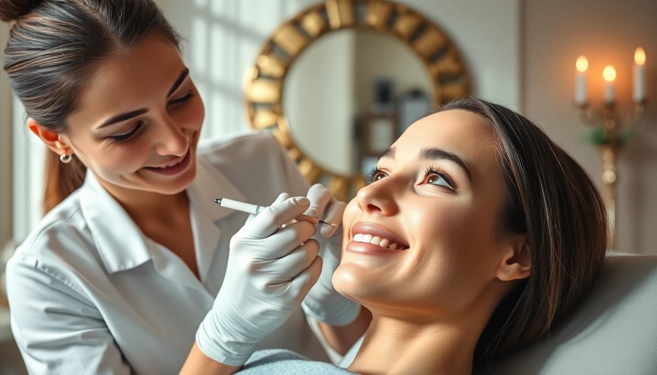 Administering botox injections in a tranquil medspa to enhance client confidence.