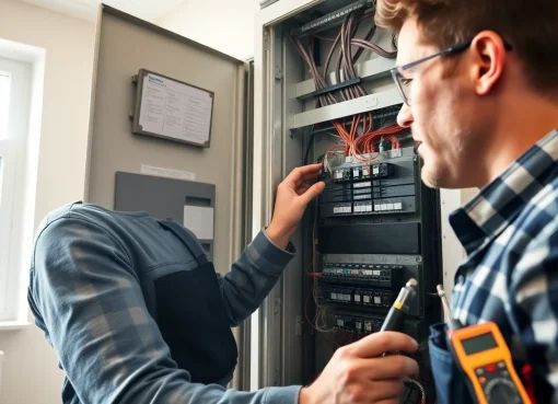 Examine the Electrical Panel Clearwater during a residential service, focusing on safety and efficiency.