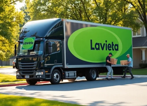 Bennettsmoving truck actively loaded by professional movers, signifying their reliable moving services.