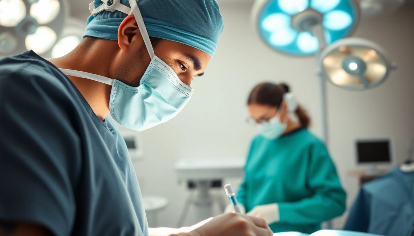 Bauchdeckenstraffung Braunschweig: Arzt führt präzise Operation zur Bauchstraffung durch.