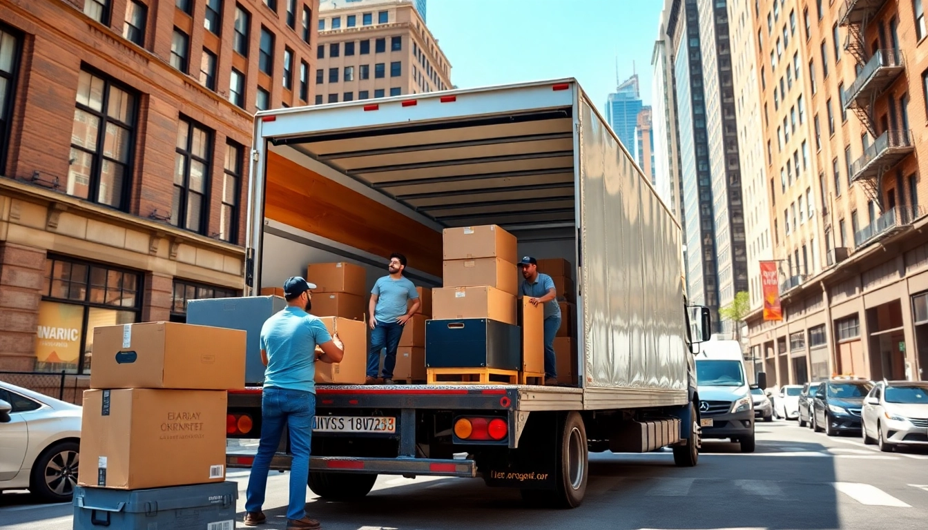 Movers efficiently loading a truck, showcasing Moving company nyc services in action.
