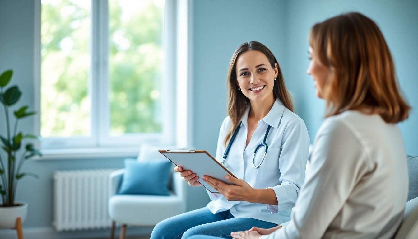 Anxiety therapy session in a peaceful environment with a therapist and client.