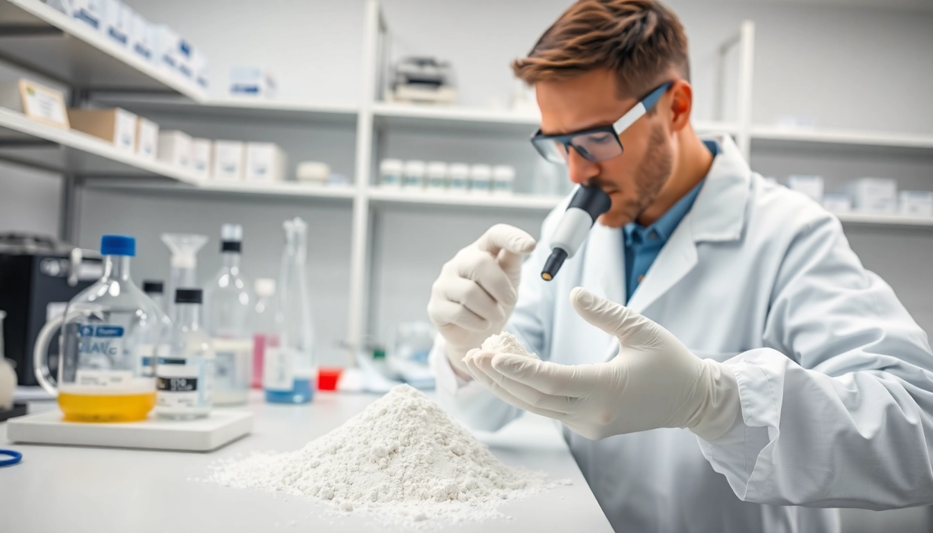 Testing Redispersible Emulsion Powder in a professional laboratory setting with precise measurements.