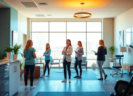 Engaging environment of a weight loss clinic in las vegas with friendly staff and modern design.