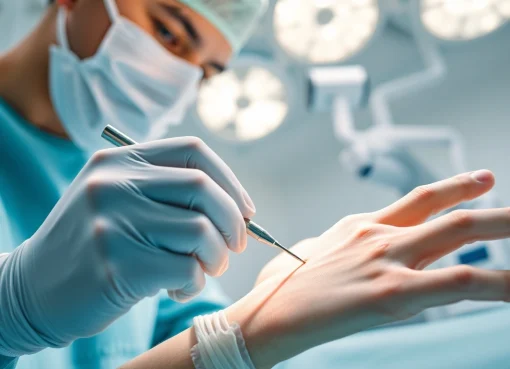 Der Handchirurgie Braunschweig ist auf präzise Behandlungen spezialisiert, dargestellt durch einen Operateur.