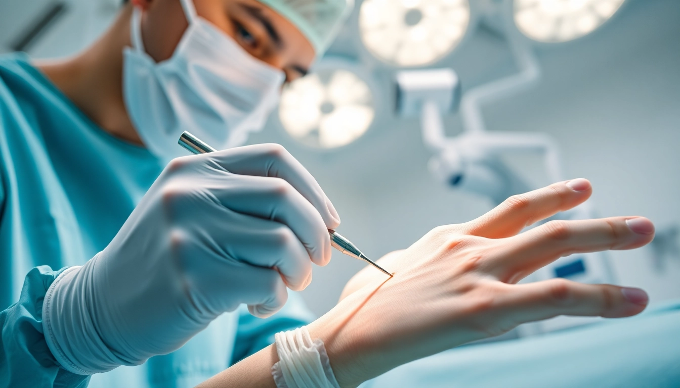 Der Handchirurgie Braunschweig ist auf präzise Behandlungen spezialisiert, dargestellt durch einen Operateur.