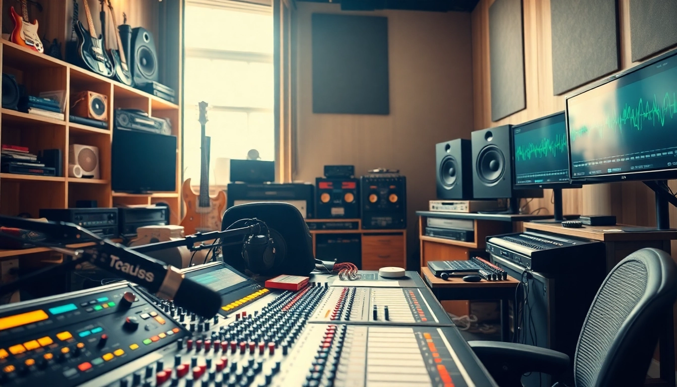 Experience Bass one shot samples in a vibrant music production studio setup.